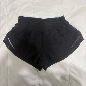 Lululemon Black Hotty Hot Low-Rise Shorts